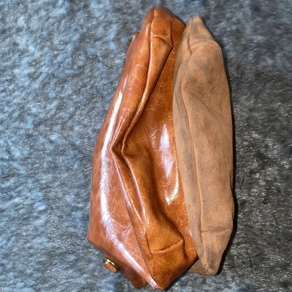 Anthropologie brown zipper pull pouch bag - Picture 15 of 17